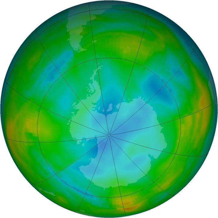 Antarctic ozone map for 11 June 1979